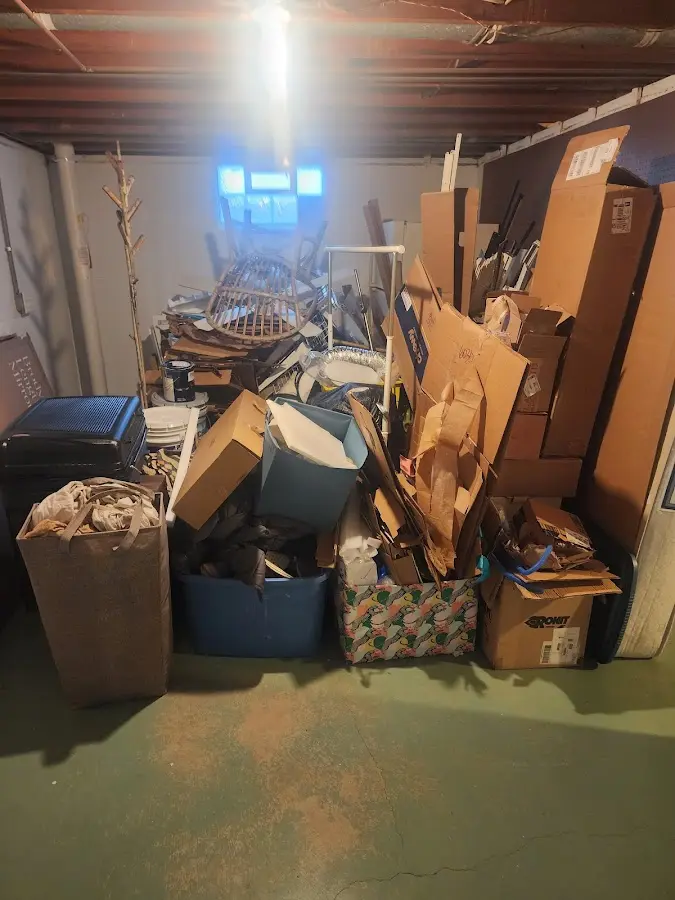 Roll-off dumpster container at job site for 20 Yard Dumpster Rental in Gaithersburg